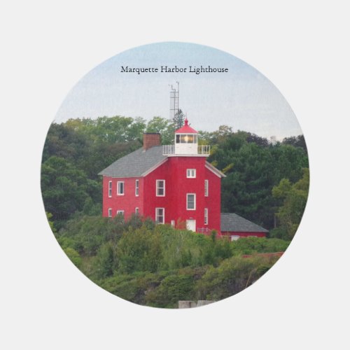 Marquette Harbor Lighthouse round rug