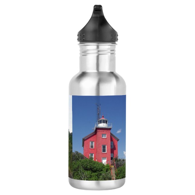 Marquette Harbor Lighthouse water bottle (Right)