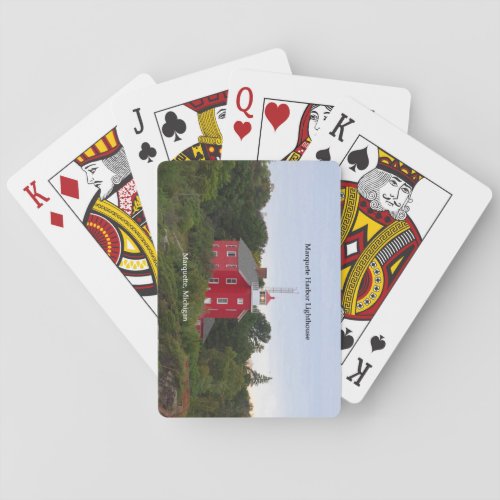 Marquette Harbor Lighthouse water playing cards