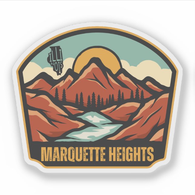 Marquette Heights, Illinois  Sticker (Front)