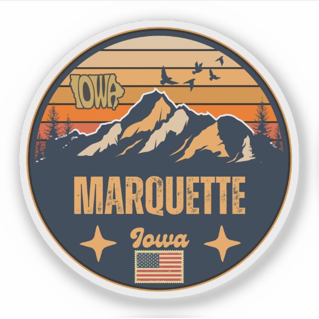 Marquette, Iowa Sticker (Front)