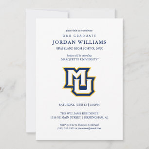 Marquette MU Interlocking Logo Graduation Announcement
