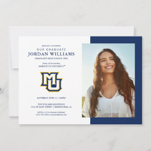 Marquette MU Interlocking Logo Graduation Announcement