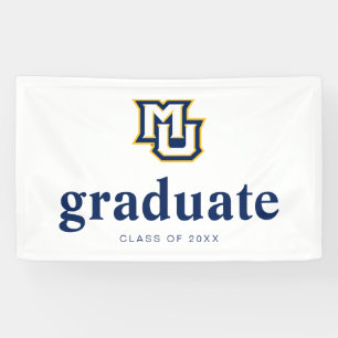 Marquette MU Interlocking Logo Graduation Banner
