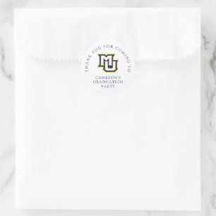 Marquette MU Interlocking Logo Graduation Classic Round Sticker