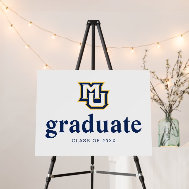 Marquette MU Interlocking Logo Graduation Foam Board (In Situ (Stand))