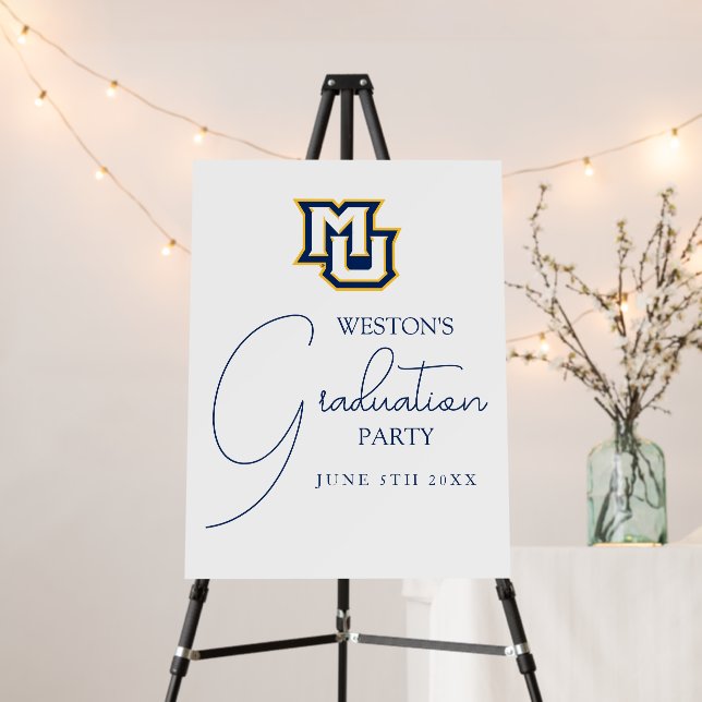 Marquette MU Interlocking Logo Graduation Foam Board (In Situ (Stand))