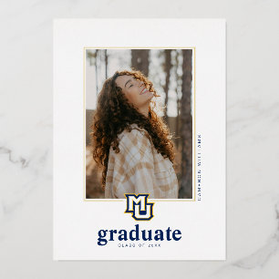 Marquette MU Interlocking Logo Graduation Foil Invitation