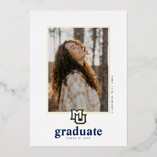 Marquette MU Interlocking Logo Graduation Foil Invitation