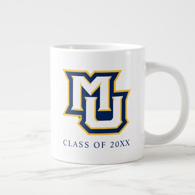 Marquette MU Interlocking Logo Graduation Giant Coffee Mug (Right)