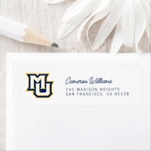Marquette MU Interlocking Logo Graduation Label