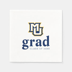 Marquette MU Interlocking Logo Graduation Napkins