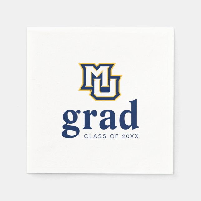Marquette MU Interlocking Logo Graduation Napkins (Front)