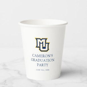 Marquette MU Interlocking Logo Graduation Paper Cups