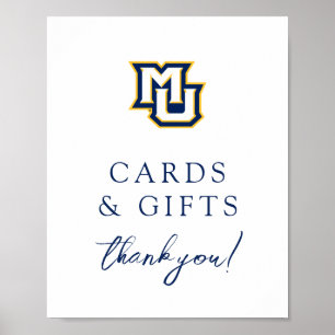 Marquette MU Interlocking Logo Graduation Poster