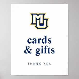 Marquette MU Interlocking Logo Graduation Poster