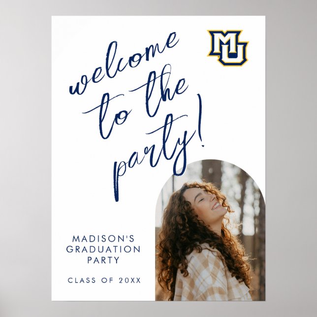 Marquette MU Interlocking Logo Graduation Poster (Front)