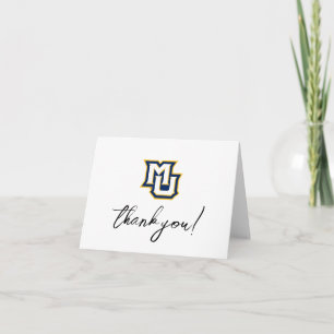 Marquette MU Interlocking Logo Graduation Thank You Card