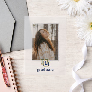 Marquette MU Interlocking Logo Graduation Vellum Invitations