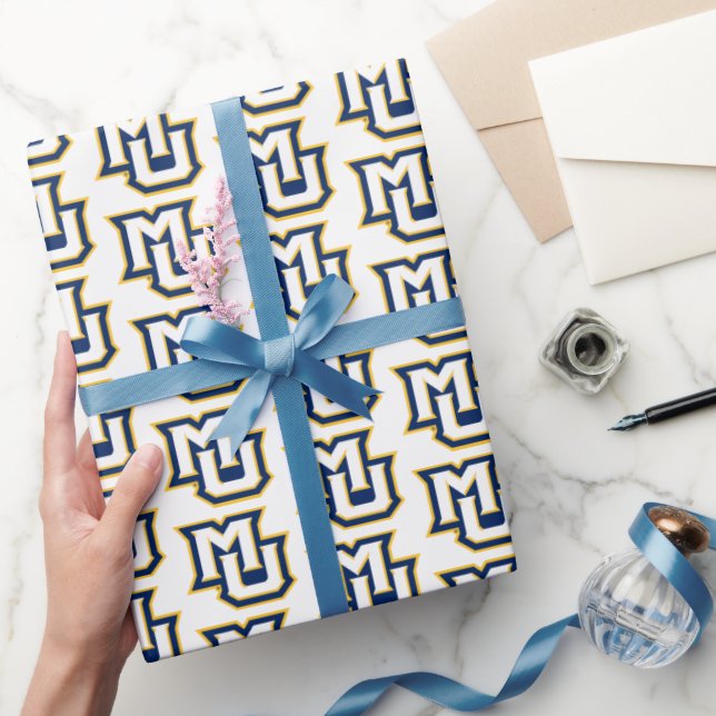 Marquette MU Interlocking Logo Graduation Wrapping Paper (Gifting)