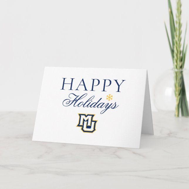 Marquette MU Interlocking Logo Holiday Card (Front)