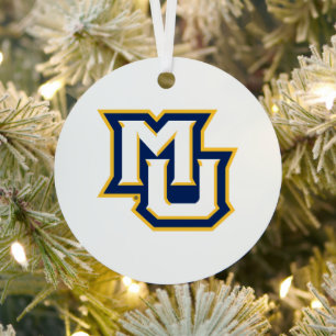 Marquette MU Interlocking Logo Holiday Metal Ornament