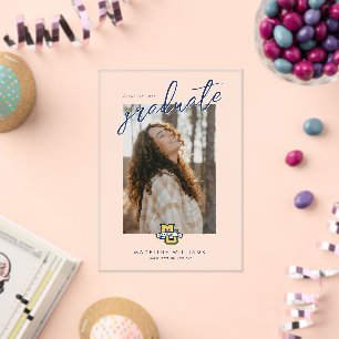 Marquette MU Logo Wordmark Graduation Acrylic Invitations