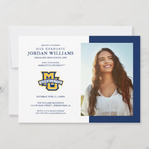 Marquette MU Logo Wordmark Graduation Announcement