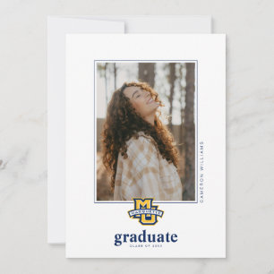 Marquette MU Logo Wordmark Graduation Announcement