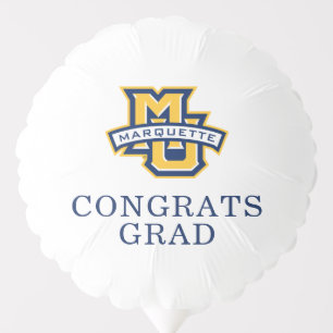 Marquette MU Logo Wordmark Graduation Balloon