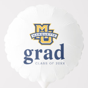 Marquette MU Logo Wordmark Graduation Balloon