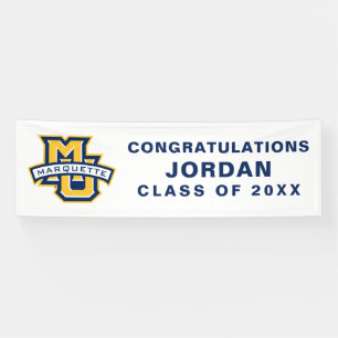 Marquette MU Logo Wordmark Graduation Banner