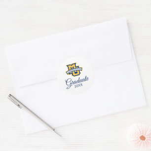 Marquette MU Logo Wordmark Graduation Classic Round Sticker