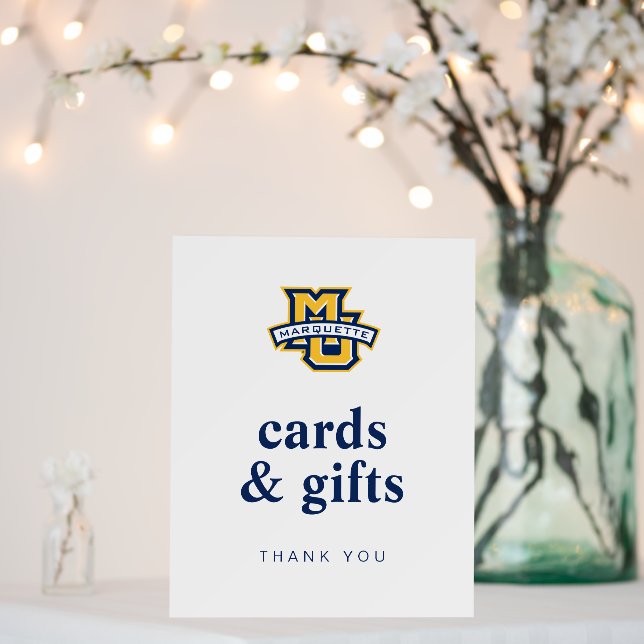 Marquette MU Logo Wordmark Graduation Foam Board (In Situ (Wedding))