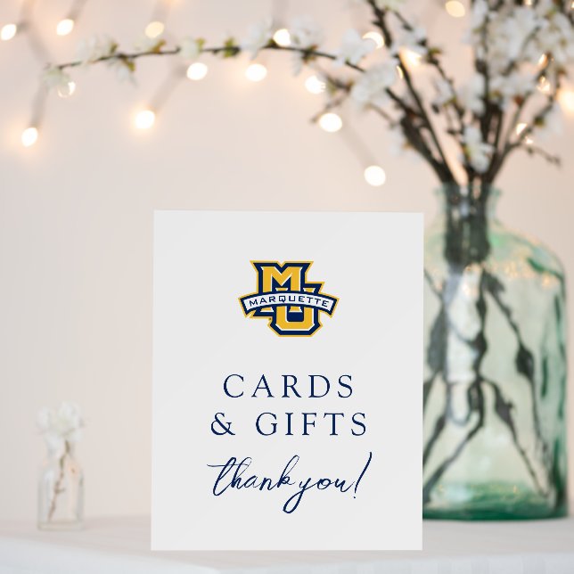 Marquette MU Logo Wordmark Graduation Foam Board (In Situ (Wedding))