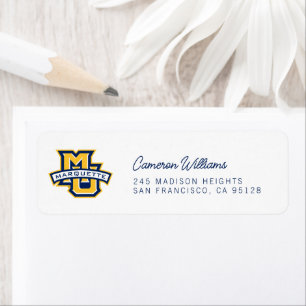 Marquette MU Logo Wordmark Graduation Label
