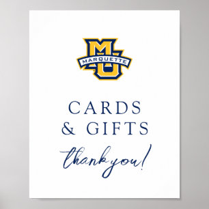 Marquette MU Logo Wordmark Graduation Poster