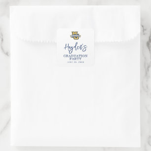 Marquette MU Logo Wordmark Graduation Square Sticker