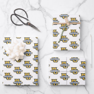 Marquette MU Logo Wordmark Graduation Wrapping Paper Sheets