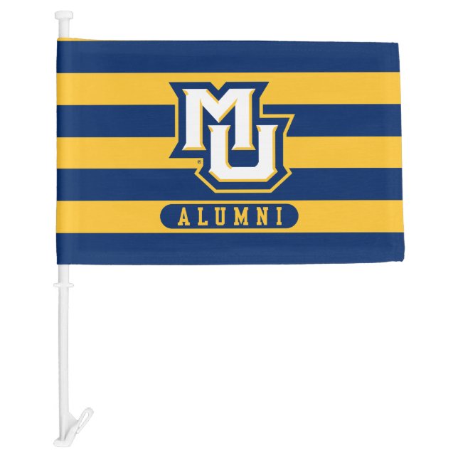 Marquette University Alumni Stripes Car Flag (Front)