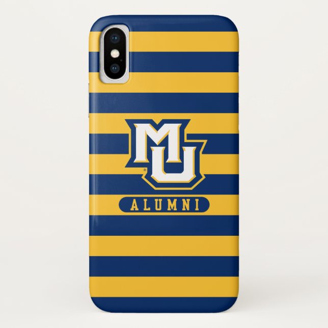 Marquette University Alumni Stripes Case-Mate iPhone Case (Back)