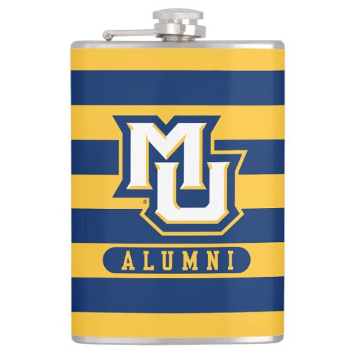 Marquette University Alumni Stripes Flask
