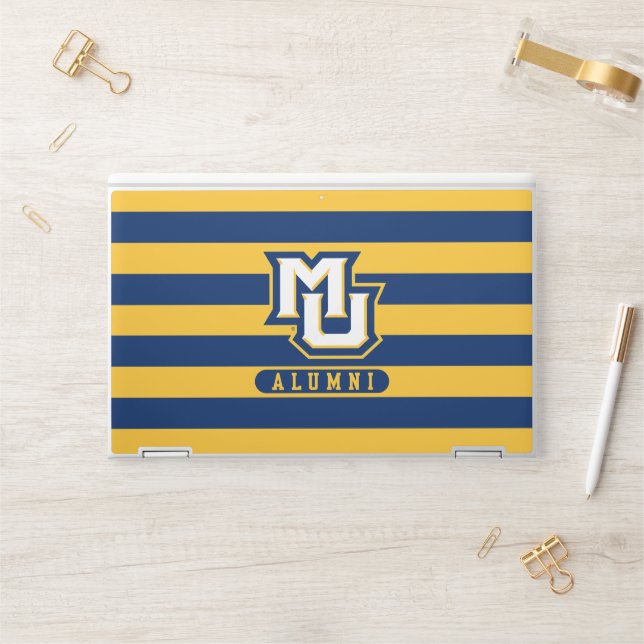 Marquette University Alumni Stripes HP Laptop Skin (Desk)