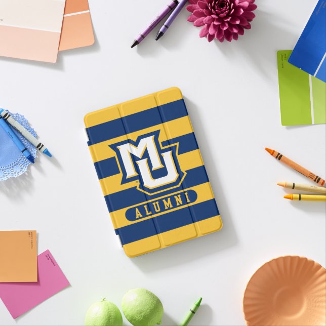 Marquette University Alumni Stripes iPad Mini Cover (In Situ)