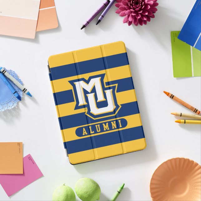 Marquette University Alumni Stripes iPad Pro Cover (Desk)