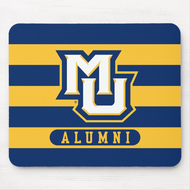 Marquette University Alumni Stripes Mouse Pad (Front)