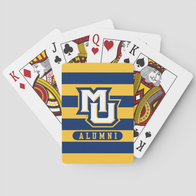 Marquette University Alumni Stripes Poker Cards (Back)