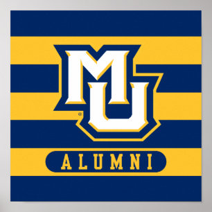 Marquette University Alumni Stripes Poster