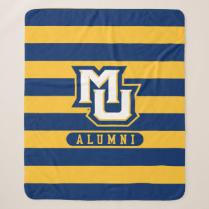 Marquette University Alumni Stripes Sherpa Blanket