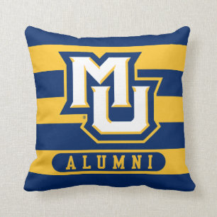 Marquette University Alumni Stripes Throw Pillow